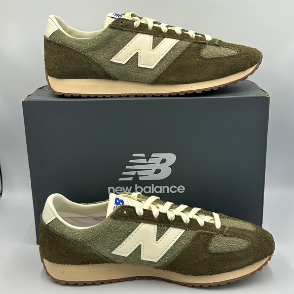 New Balance 471 Sneakers Mens 13 Green Brown U471PSA Hairy Suede Gum Sole NIB - Picture 5 of 11